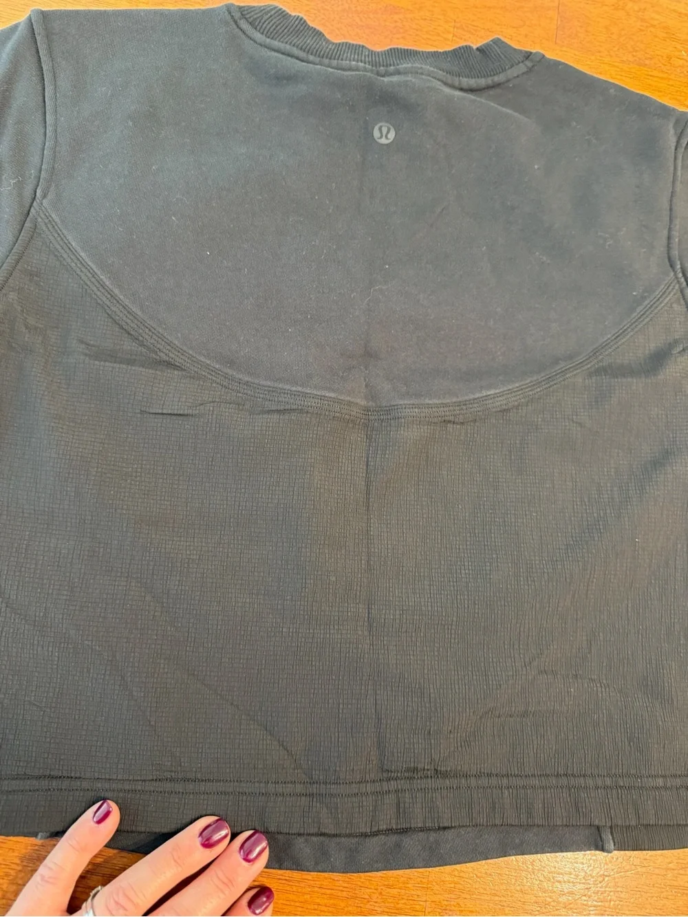 Lululemon Cotton French Terry + Swift T-Shirt Black Cropped Boxy Seam Detail 6